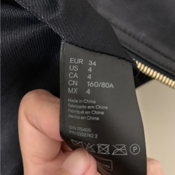 H&M Balmain leather jacket size US 4 AU 6. Never worn. - Picture 5 of 6